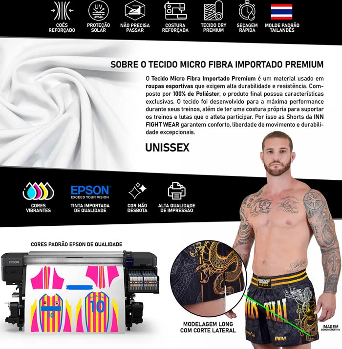 Tabela Short Muay Thai